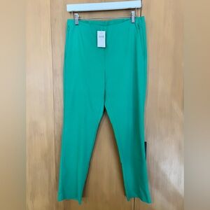 JJill Essential Cotton-Stretch pull on elastic waist pant 8 NWT Fern green